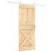 Ușă glisantă Natural și Alb 85 x 210 cm Lemn de Pin Solid - WALTI WALTI