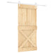 Ușă glisantă Natural și Alb 95 x 210 cm Lemn de Pin Solid - WALTI WALTI