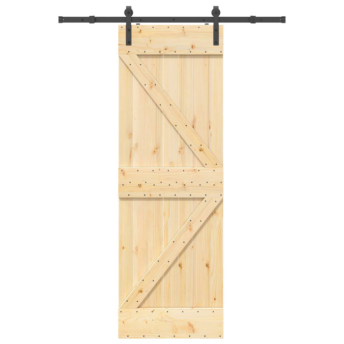 Ușă glisantă NARVIK Natural și Negru 70 x 210 cm (152,5 cm) - WALTI WALTI