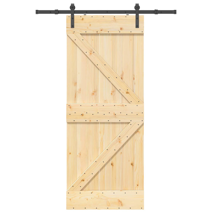 Ușă glisantă NARVIK Natural și Negru 85 x 210 cm (152,5 cm) - WALTI WALTI
