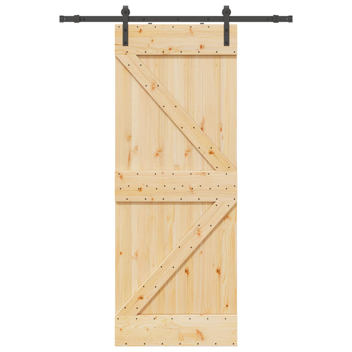 Ușă glisantă NARVIK Natural și Negru 80 x 210 cm (152,5 cm) - WALTI WALTI