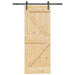 Ușă glisantă NARVIK Natural și Negru 80 x 210 cm (152,5 cm) - WALTI WALTI