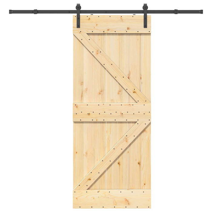 Ușă glisantă NARVIK Natural și Negru 85 x 210 cm (213,5 cm) - WALTI WALTI