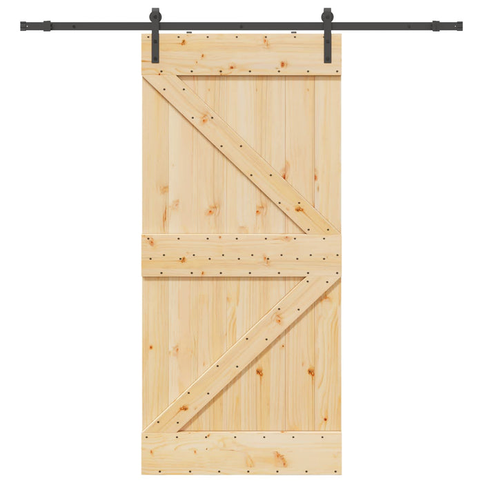 Ușă glisantă NARVIK Natural și Negru 80 x 210 cm (213,5 cm) - WALTI WALTI