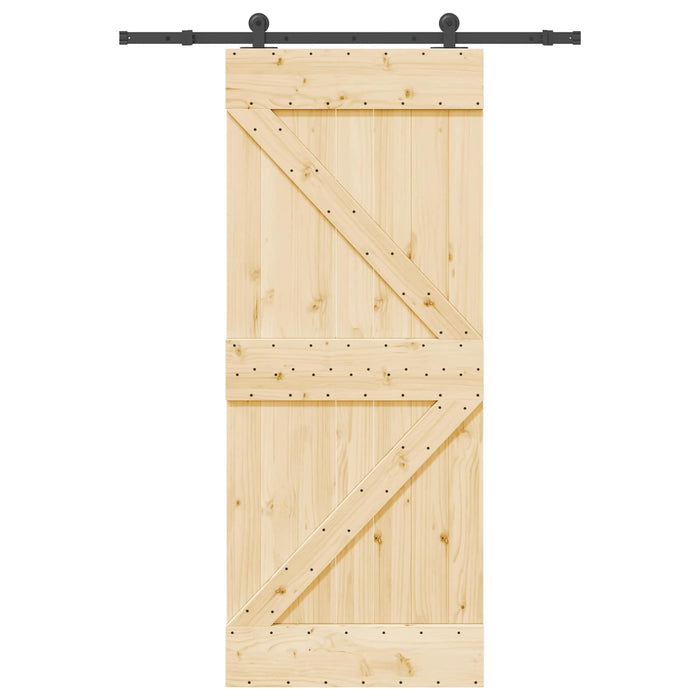 Ușă glisantă NARVIK 85 x 210 cm (152,5 cm) Natural și Negru WALTI