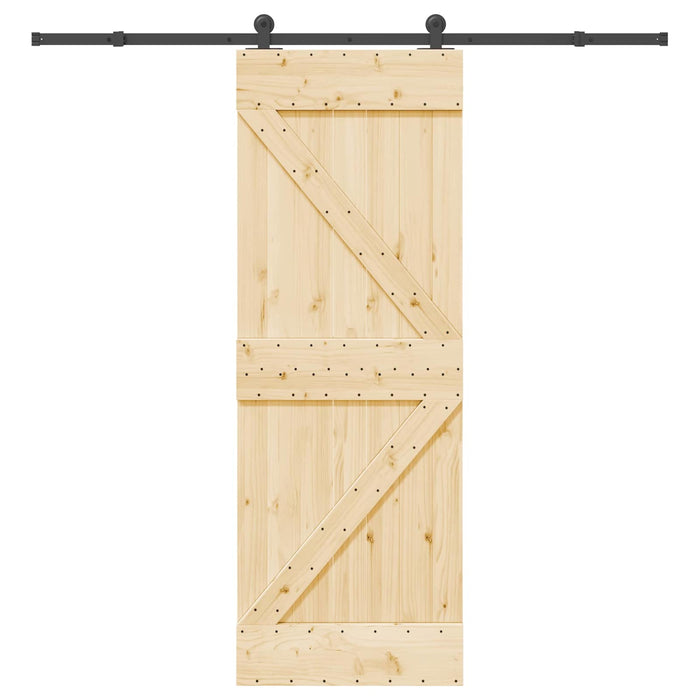 Ușă glisantă NARVIK Natural și Negru 70 x 210 cm (213,5 cm) - WALTI WALTI