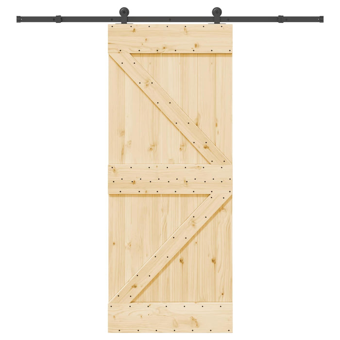 Ușă glisantă NARVIK Natural și Negru 85 x 210 cm (213,5 cm) - WALTI WALTI