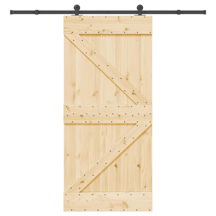 Ușă glisantă NARVIK Natural și Negru 95 x 210 cm (213,5 cm) - WALTI WALTI