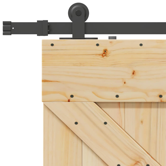 Ușă glisantă NARVIK Natural și Negru 90 x 210 cm (213,5 cm) WALTI