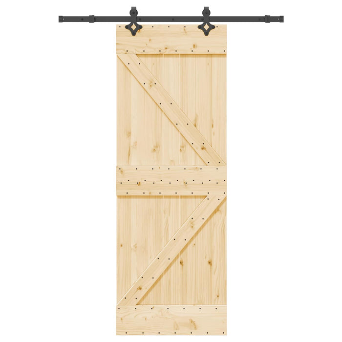 Ușă glisantă NARVIK Natural și Negru 70 x 210 cm (152,5 cm) - WALTI WALTI