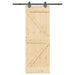 Ușă glisantă NARVIK Natural și Negru 70 x 210 cm (152,5 cm) - WALTI WALTI