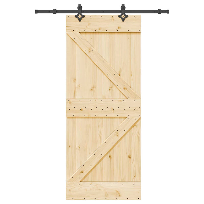 Ușă glisantă NARVIK Natural și Negru 85 x 210 cm (152,5 cm) WALTI