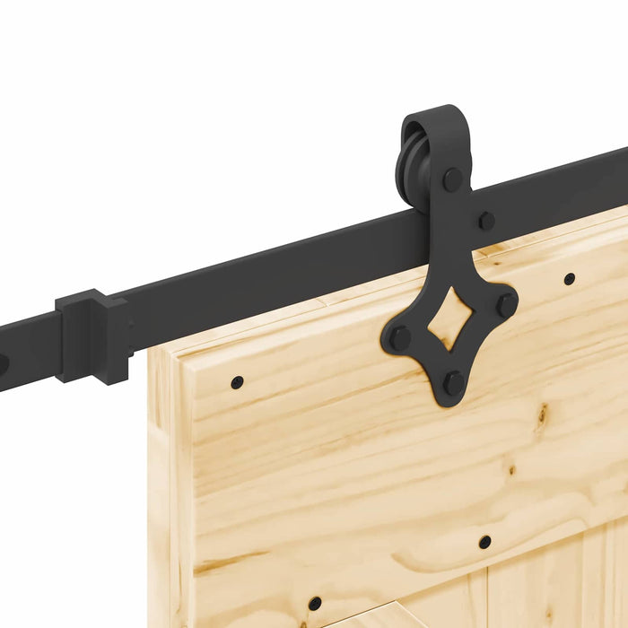 Ușă glisantă NARVIK Natural și Negru 70 x 210 cm (213,5 cm) WALTI