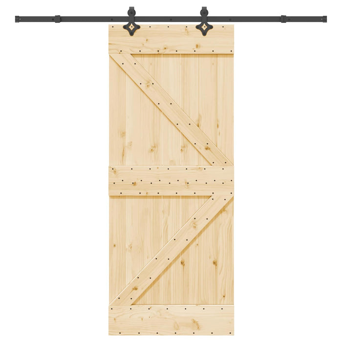 Ușă glisantă NARVIK Natural și Negru 85 x 210 cm (213,5 cm) WALTI