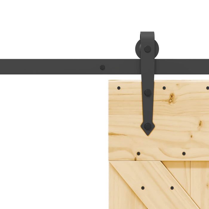 Ușă glisantă NARVIK Natural și Negru 70 x 210 cm (152,5 cm) WALTI