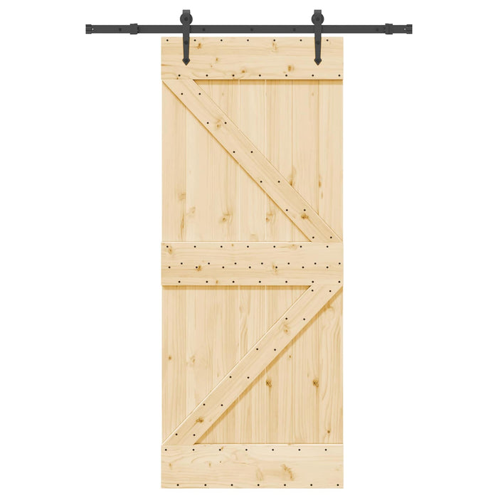 Ușă glisantă NARVIK Natural și Negru 85 x 210 cm (152,5 cm) WALTI
