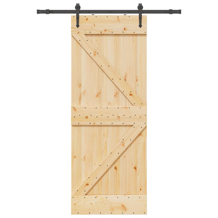 Ușă glisantă NARVIK Natural și Negru 80 x 210 cm (152,5 cm) WALTI