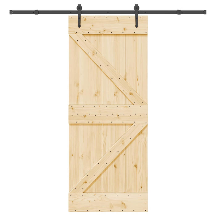 Ușă glisantă NARVIK Natural și Negru 85 x 210 cm (213,5 cm) WALTI