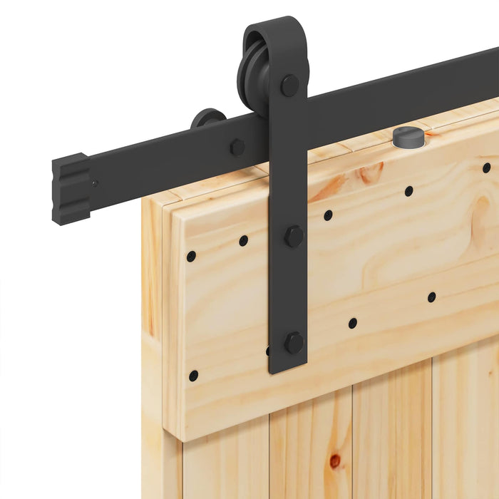 Ușă glisantă NARVIK Natural și Negru 70 x 210 cm (152,5 cm) WALTI