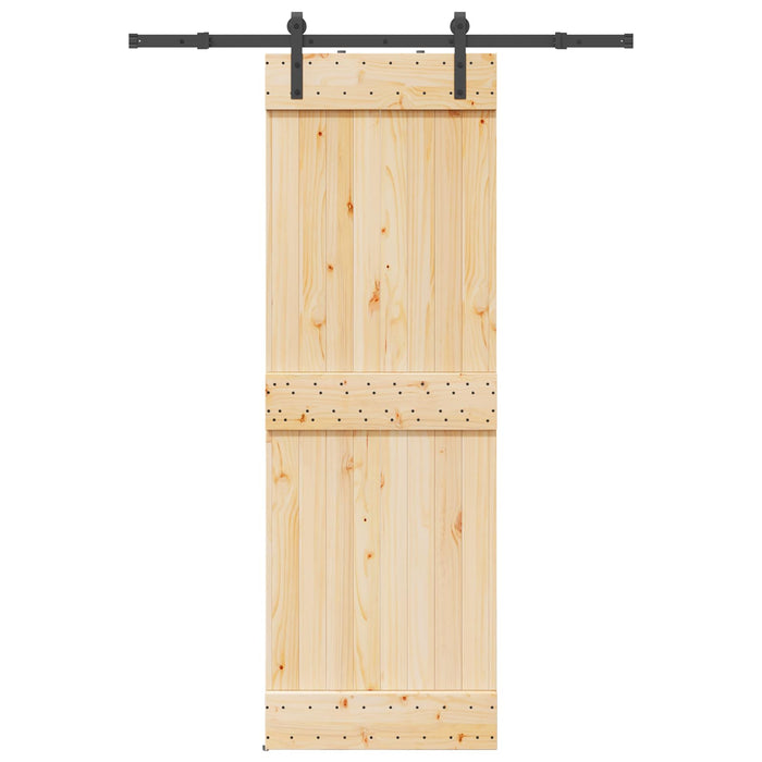 Ușă glisantă NARVIK Natural și Negru 70 x 210 cm (152,5 cm) WALTI