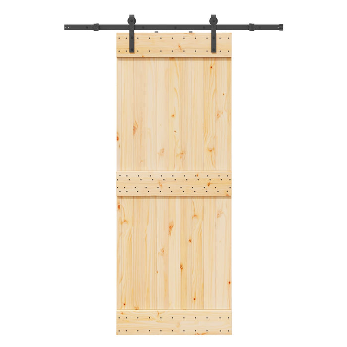 Ușă glisantă NARVIK Natural și Negru 80 x 210 cm (152,5 cm) WALTI