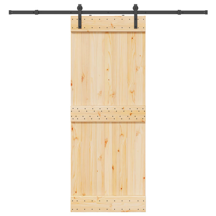 Ușă glisantă NARVIK Natural și Negru 80 x 210 cm (213,5 cm) WALTI
