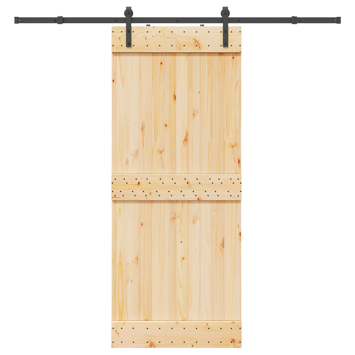 Ușă glisantă NARVIK Natural și Negru 85 x 210 cm (213,5 cm) WALTI