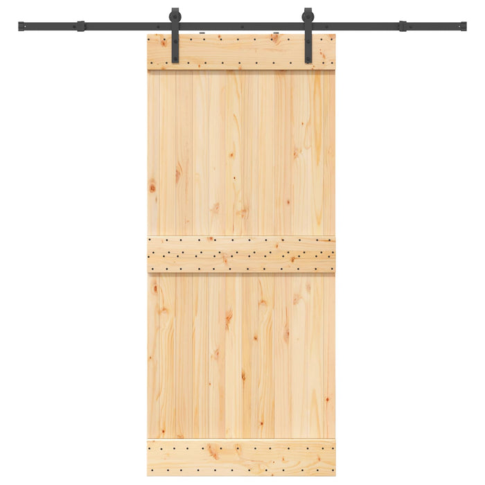 Ușă glisantă NARVIK Natural și Negru 90 x 210 cm (213,5 cm) - WALTI WALTI