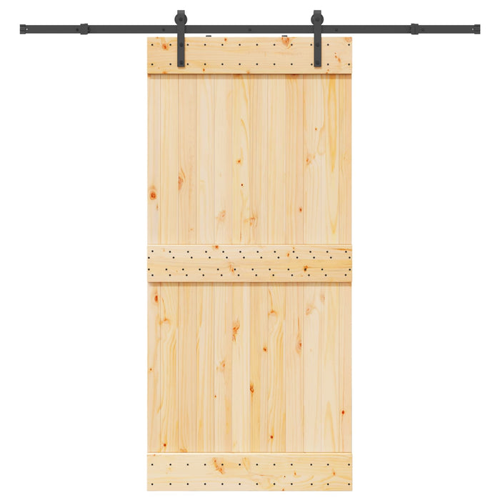 Ușă glisantă NARVIK Natural și Negru 95 x 210 cm (213,5 cm) WALTI