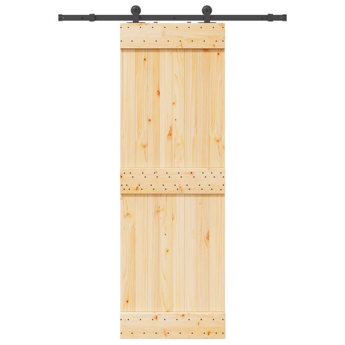 Ușă glisantă NARVIK Natural și Negru 70 x 210 cm (152,5 cm) WALTI
