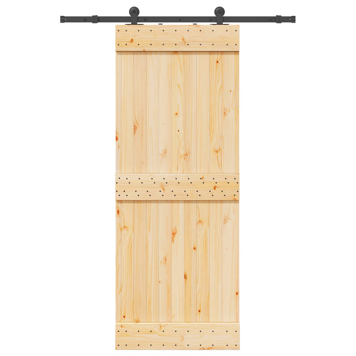 Ușă glisantă NARVIK Natural și Negru 80 x 210 cm (152,5 cm) WALTI