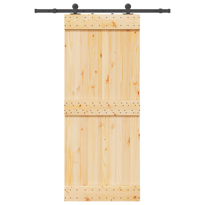 Ușă glisantă NARVIK Natural și Negru 85 x 210 cm (152,5 cm) WALTI