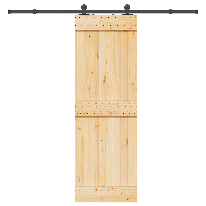 Ușă glisantă NARVIK Natural și Negru 70 x 210 cm (213,5 cm) WALTI