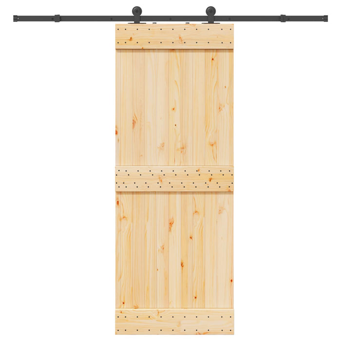 Ușă glisantă NARVIK 80 x 210 cm (213,5 cm) Natural și Negru WALTI