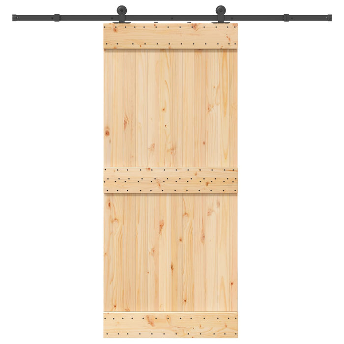 Ușă glisantă NARVIK Natural și Negru 90 x 210 cm (213,5 cm) WALTI