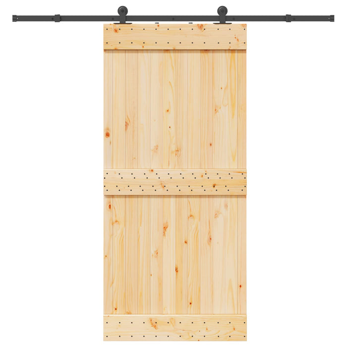 Ușă glisantă NARVIK Natural și Negru 95 x 210 cm (213,5 cm) WALTI