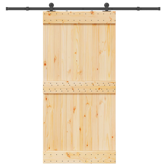 Ușă glisantă NARVIK Natural și Negru 100 x 210 cm (213,5 cm) WALTI