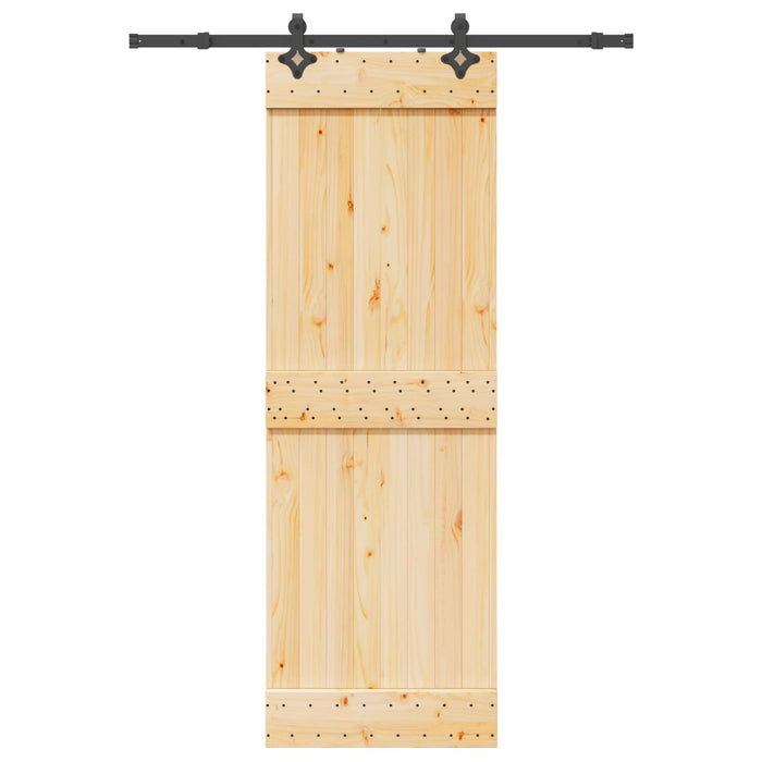 Ușă glisantă NARVIK Natural și Negru 70 x 210 cm (152,5 cm) WALTI