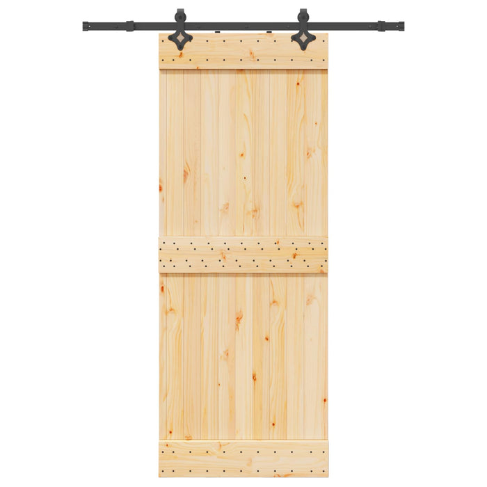 Ușă glisantă NARVIK Natural și Negru 80 x 210 cm (152,5 cm) WALTI