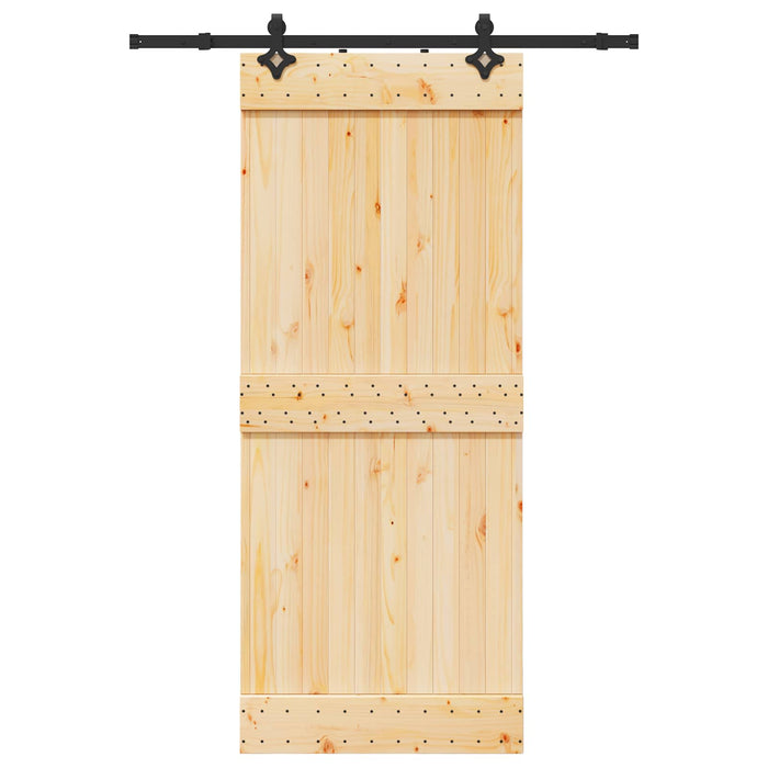 Ușă glisantă NARVIK Natural și Negru 85 x 210 cm (152,5 cm) WALTI