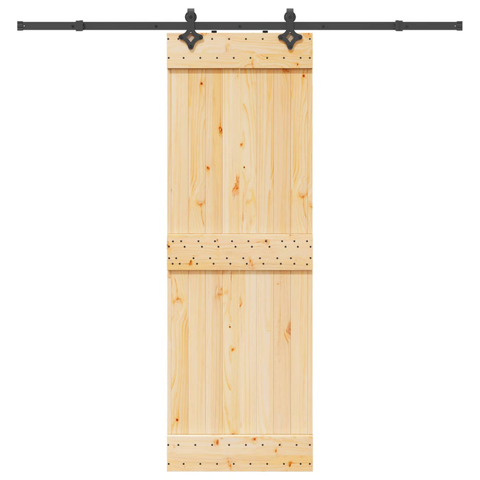 Ușă glisantă NARVIK Natural și Negru 70 x 210 cm (213,5 cm) WALTI