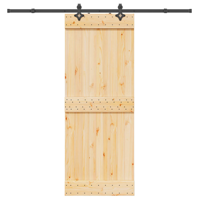 Ușă glisantă NARVIK Natural și Negru 80 x 210 cm (213,5 cm) WALTI