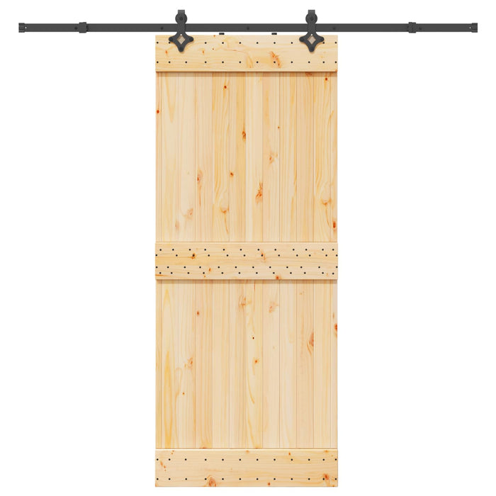 Ușă glisantă NARVIK Natural și Negru 85 x 210 cm (213,5 cm) WALTI