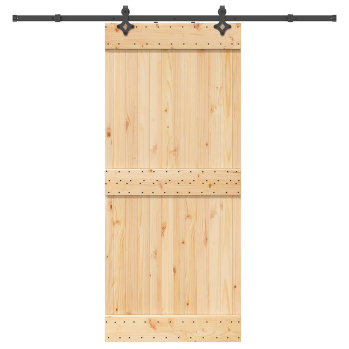 Ușă glisantă NARVIK Natural și Negru 90 x 210 cm (213,5 cm) WALTI