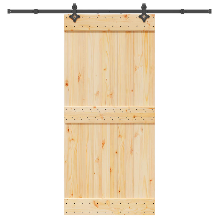 Ușă glisantă NARVIK Natural și Negru 95 x 210 cm (213,5 cm) WALTI