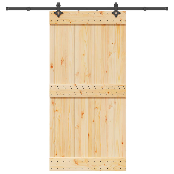 Ușă glisantă NARVIK Natural și Negru 100 x 210 cm (213,5 cm) WALTI