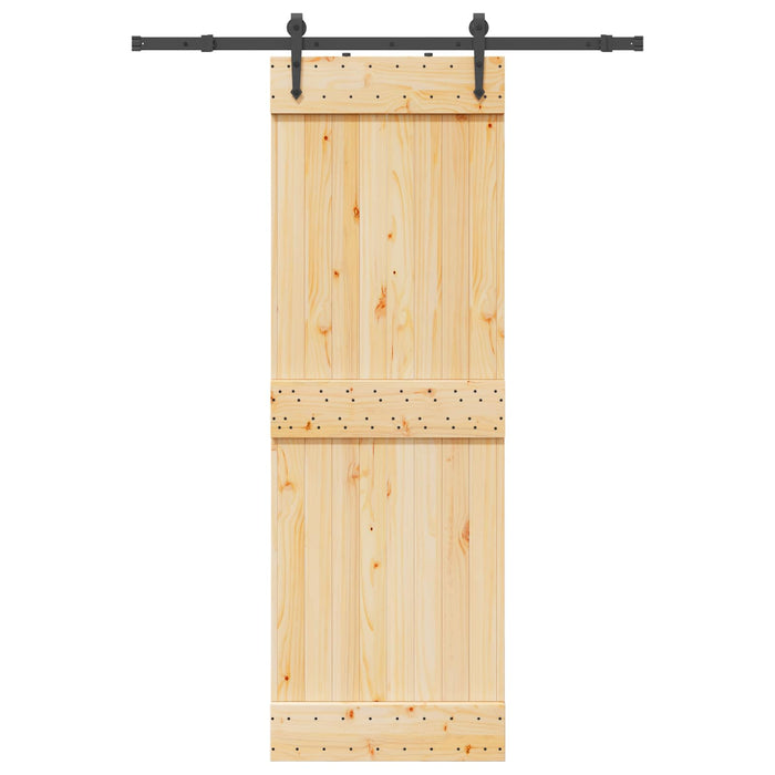 Ușă glisantă NARVIK Natural și Negru 70 x 210 cm (152,5 cm) WALTI