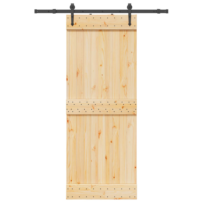 Ușă glisantă NARVIK Natural și Negru 80 x 210 cm (152,5 cm) WALTI