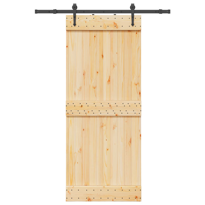 Ușă glisantă NARVIK Natural și Negru 85 x 210 cm (152,5 cm) WALTI