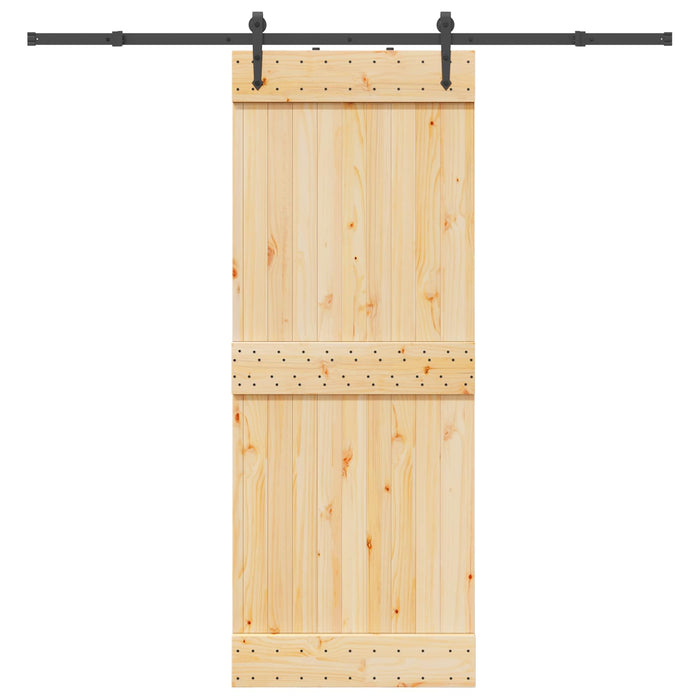 Ușă glisantă NARVIK Natural și Negru 80 x 210 cm (213,5 cm) - WALTI WALTI